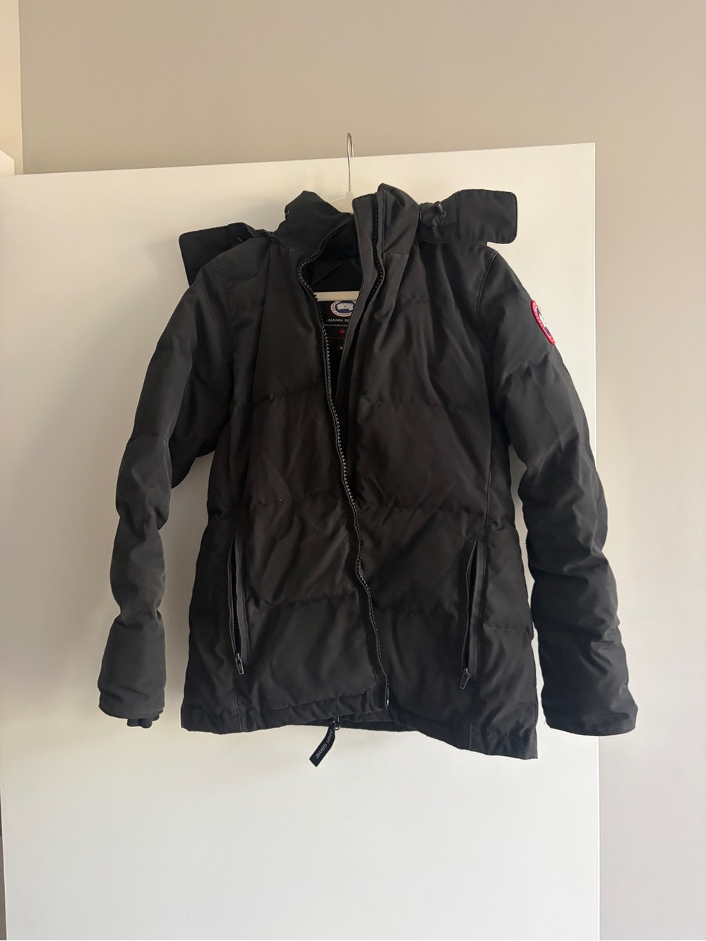 Canada Goose Black Insulated Ski Jacket with Hood